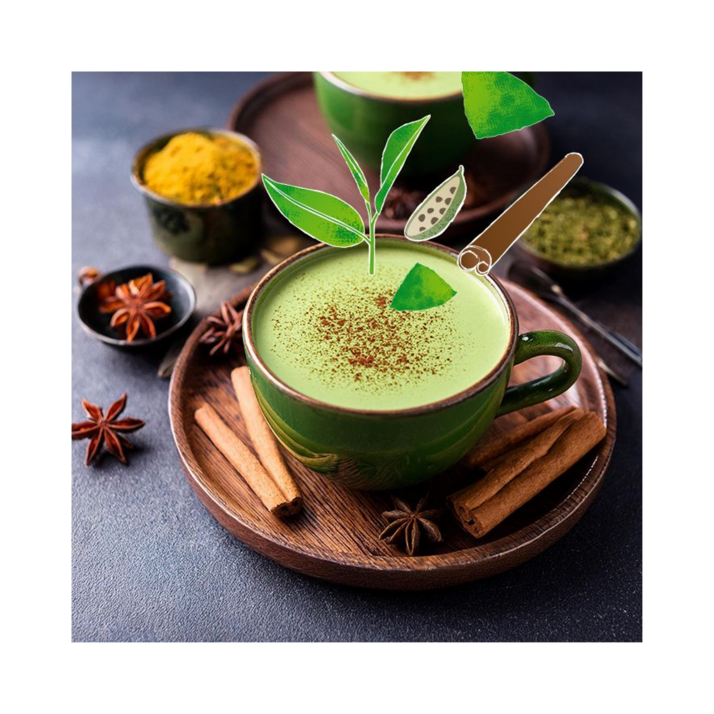 One&Only Green Chai Pulver – Grüner Chai Latte Mix 250 g