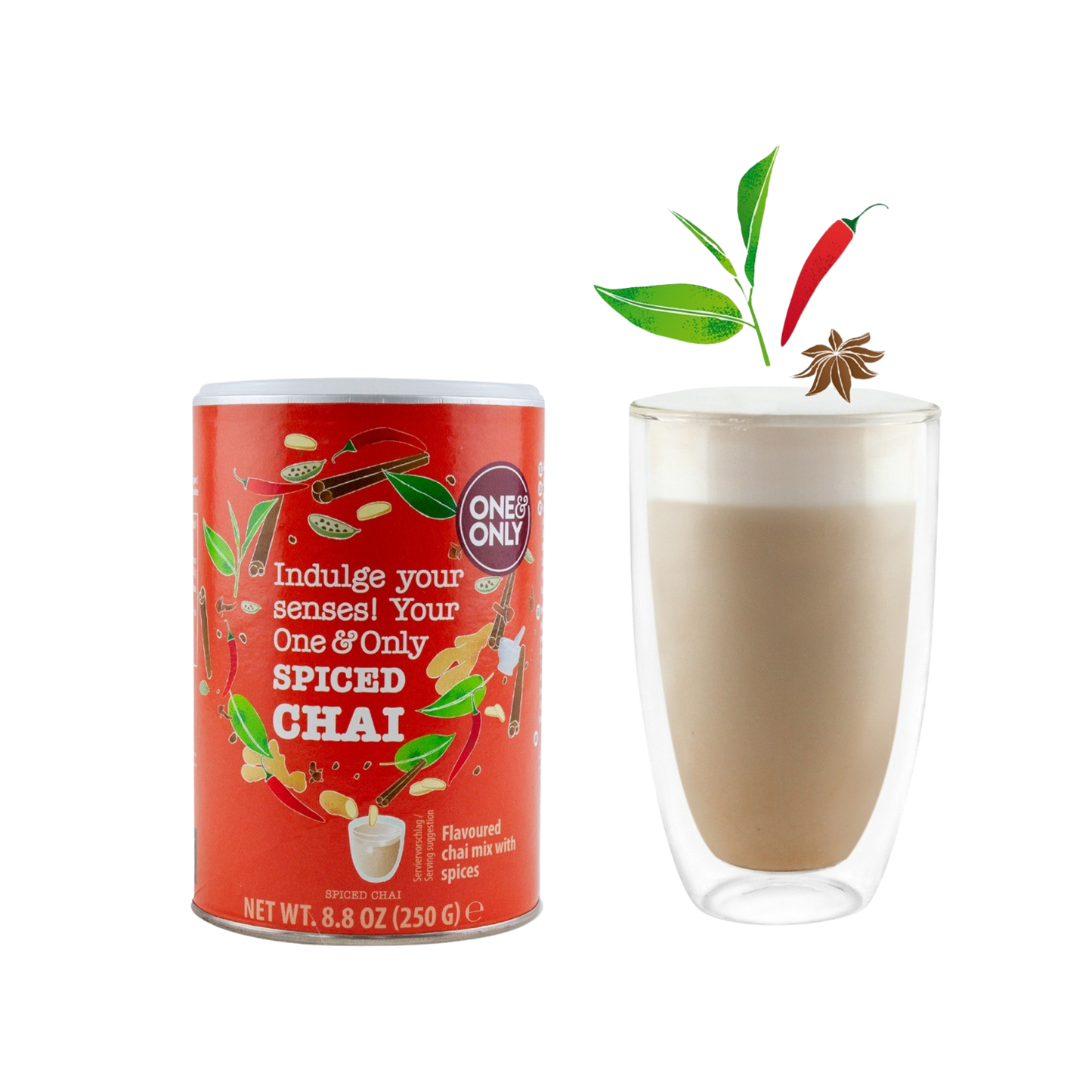 One&Only Spiced Chai Pulver – Würziger Chai Latte Mix