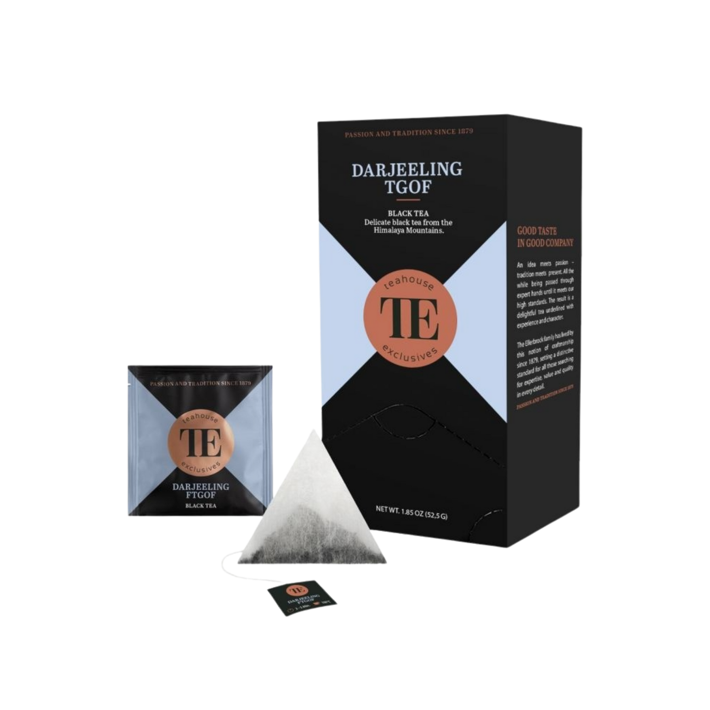 TE Gourmet Tea Darjeeling FTGFOP 20 x 1,75 g – Premium Schwarztee